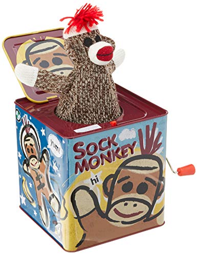 Schylling SC-SMJB Monkey Jack in der Box, Mehrfarbig