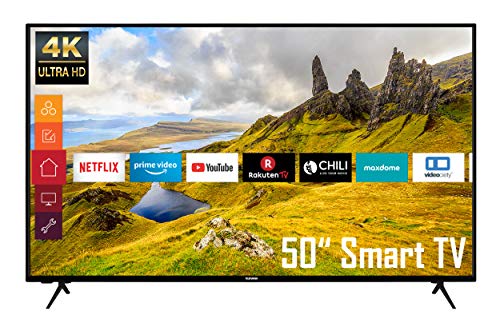 Telefunken XU58J521 146 cm / 58 Zoll Fernseher (Smart TV inkl. Prime Video / Netflix / YouTube, 4K UHD mit Dolby Vision HDR / HDR 10 + HLG, Works with Alexa, Triple-Tuner) [Modelljahr 2020]
