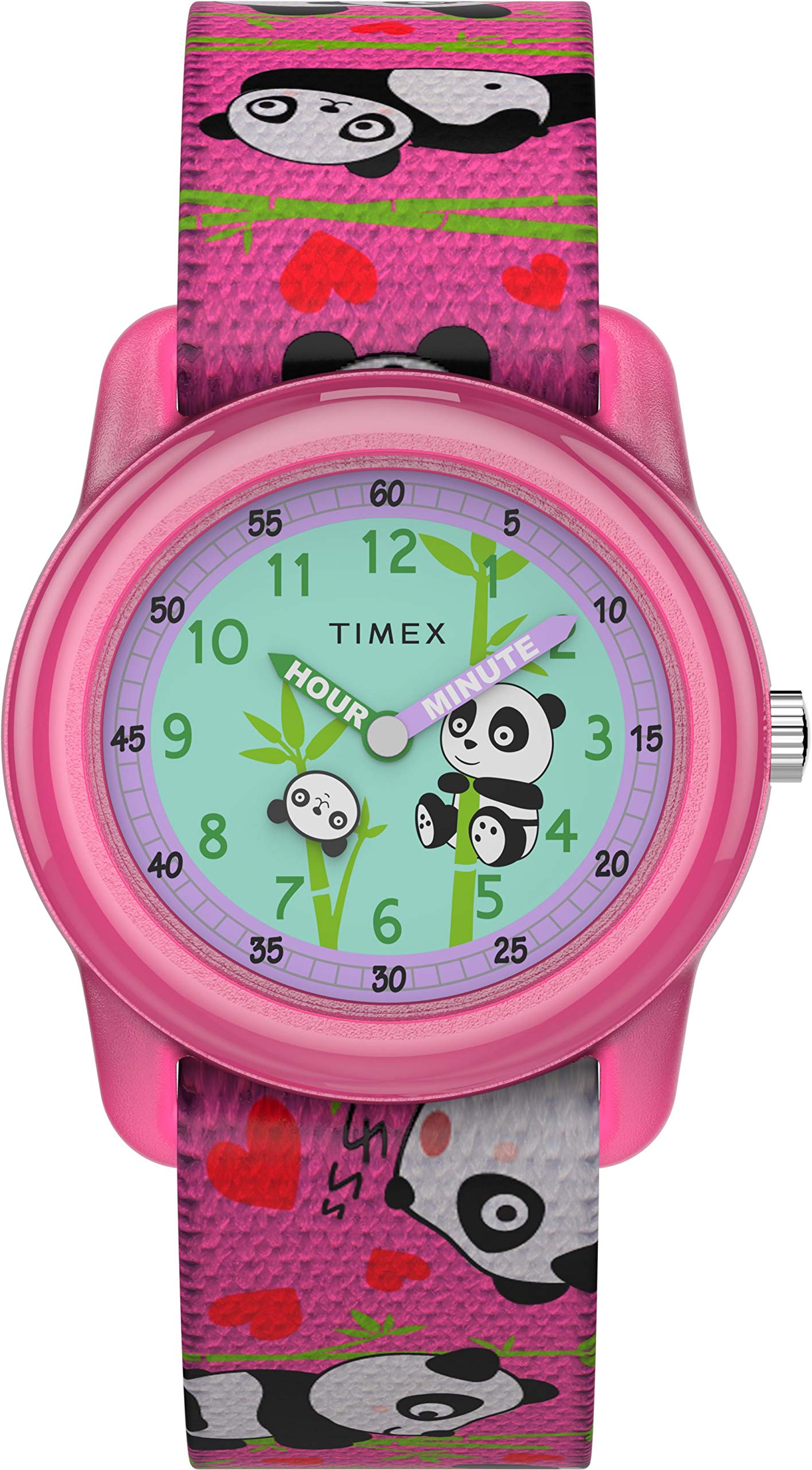 Timex Unisex Kinder Analog Quarz Uhr mit Gewebe Armband TW7C77100