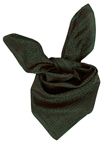 Trachtenhalstuch Trachtentuch Halstuch Trachten Damen Herren Nickituch zum Oktoberfest Bayern Seide Tuch Seidentuch Grün Schwarz