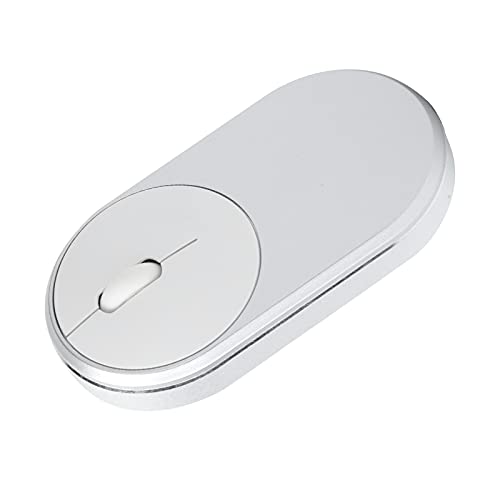 Heayzoki 2,4-G-Funkmaus, Aufladbare Optische Bluetooth-Maus, USB-Plug-in-Notebook-Bürozubehör mit Glänzender Außenseite und Stoßfest.((Silber grau))