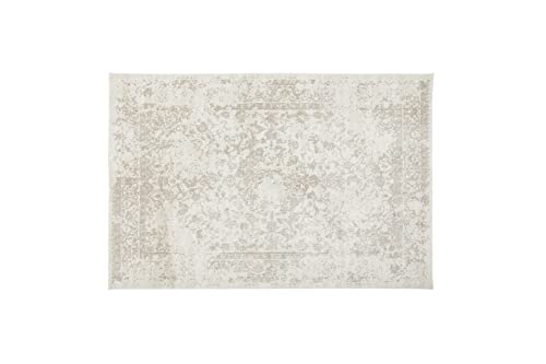 LIFA LIVING 80 x 150 cm Beiger Vintage Teppich für Flur, Wohnzimmer & Schlafzimmer, Wohnzimmerteppich mit Muster Orientalisch, Carpet Rug aus weicher Wolle