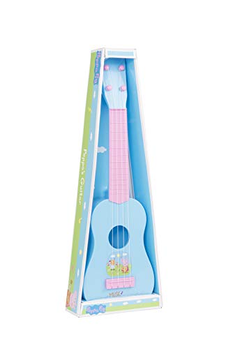 Peppa Wutz Gitarre | Peppa Pig Akustische Kindergitarre | Gitarre Kinder mit 4 Saiten | Peppa Wutz Spielzeug Gitarre | Musikinstrumente Kinder | Gitarre Kinder ab 3 Jahre