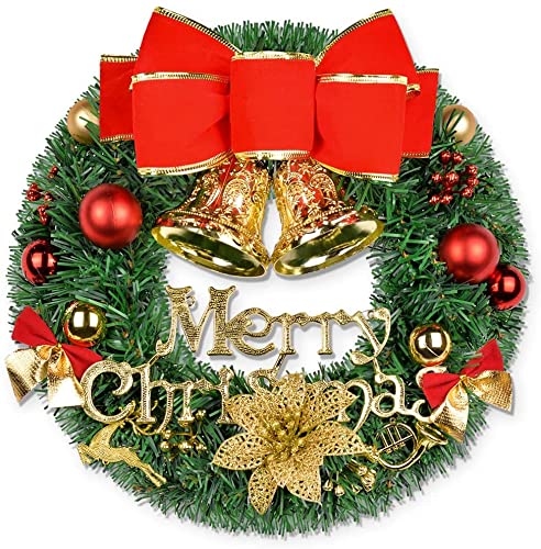 Weihnachtskranz, Dekoration für Haus und Weihnachten, Blumenkranz, Weihnachtsgirlande, mit Tannenzapfen, ideal für die Dekoration von Fenstern und Tür