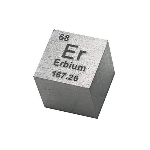 Jonoisax Erbium-Metallwürfel 99,9% rein - Elementsammlungen Geschenke oder Experimente graviertes Periodensystem