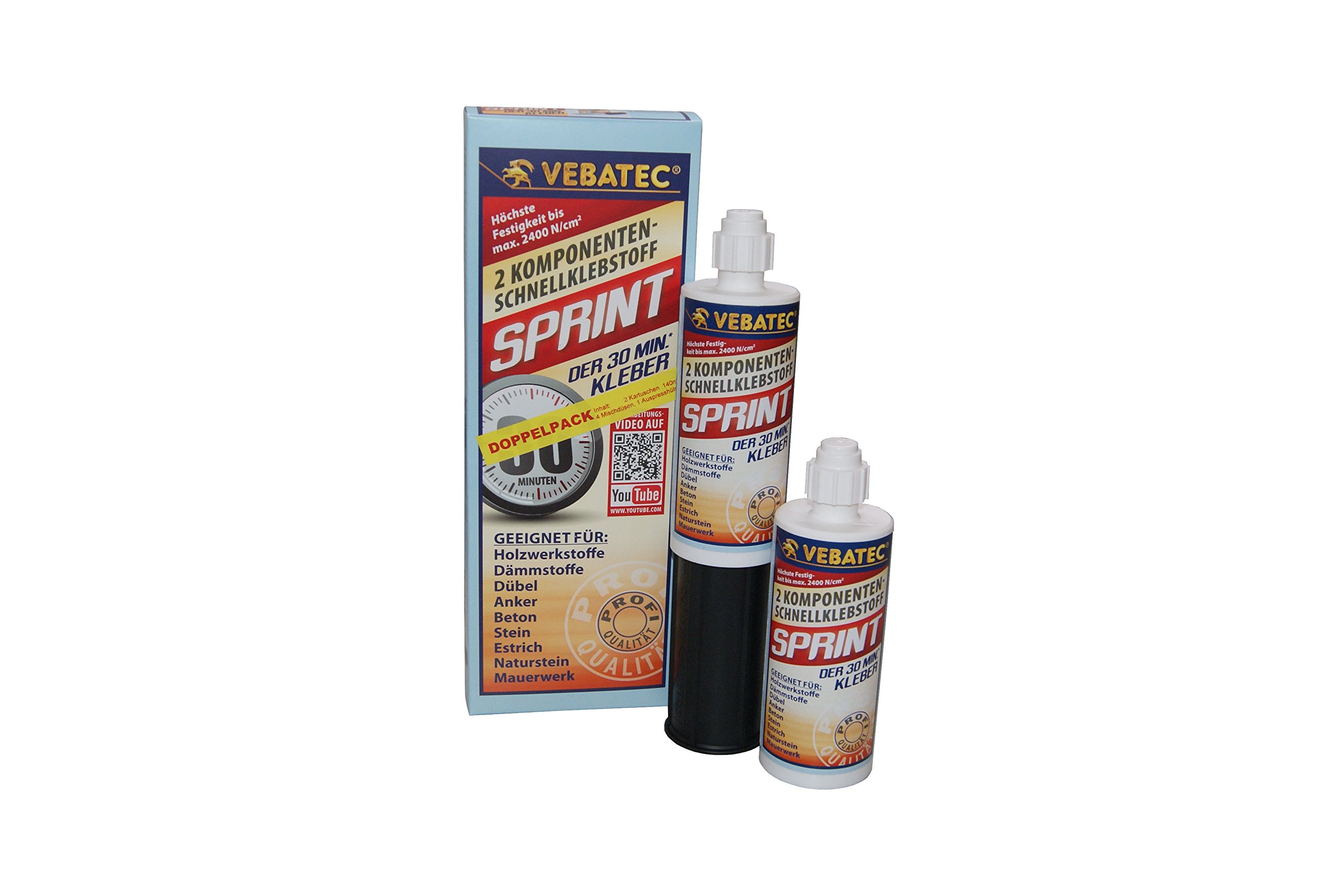 Vebatec Sprint 2-Komponenten Schnellklebstoff Kleber 280 ml