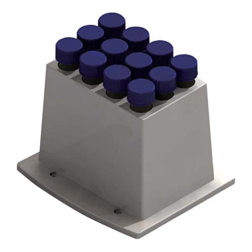 neoLab 7-0928 Aluminium WB Reaktions Wechselblöcke für 12 x 15ml Zentrifugenröhrchen, Für 17mm Ø Gefäße, Grau
