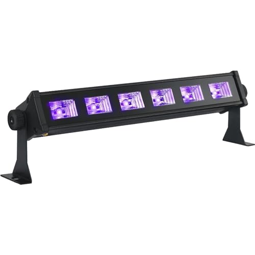 Ibiza led-uvbar6 Hakenleiste mit LED Schwarzlicht