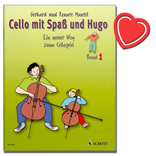 Cello mit Spaß und Hugo Band 1/Celloschule wendet sich an den Einzel- und Gruppenunterricht mit Kindern von 5-10 Jahren. [ mit herzförmiger Notenklammer ]- ED7815 9783795751739