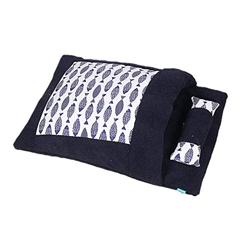 Cat Sleeping Bag, Katze, geschlossenes abnehmbares, winterliches warmes Haustiernest, Hundenest-Dunkel_S-45 * 30 cm