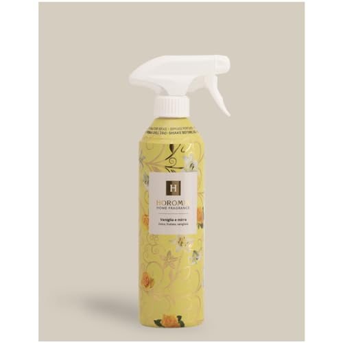 Horomia Zweiphasen-Lufterfrischerspray für Räume und Stoffe Vanille und Myrrhe 500 ml
