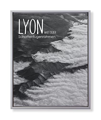 BIRAPA Lyon Schattenfugenrahmen 80x100 cm Silber Matt für Canvas Leinwand Keilrahmen