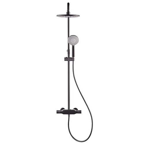 Luxus-Regenduschsystem for Badezimmer, höhenverstellbare Duscharmatur-Sets mit Badewannenfüller und Duschkopf und Handbrause
