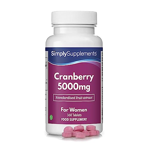 Cranberry 5000mg - Geeignet für Veganer - 360 Tabletten - SimplySupplements