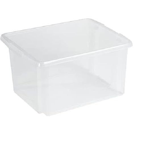 3 Stück - SUNWARE Nesta-Line  Box (ohne Deckel) - 32 Liter - 46 x 36 x 25 cm - transparent