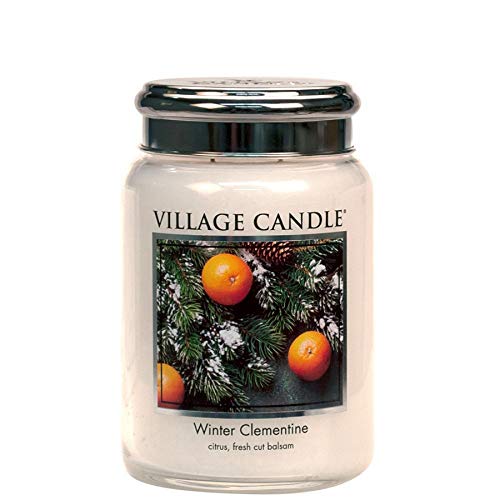 Village Candle - Duftkerze 626g - Tradition Winter Clementine - 2-Docht-Kerze - Windlicht