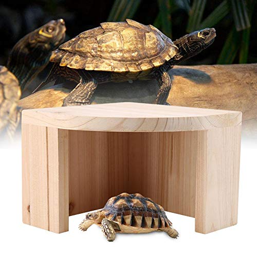 Holz Shelter versteckt Schildkröte Haus Aquarium Höhlen Reptil Versteck Höhlen für Aquarium Lebensraum Tank Dekoration Ornament