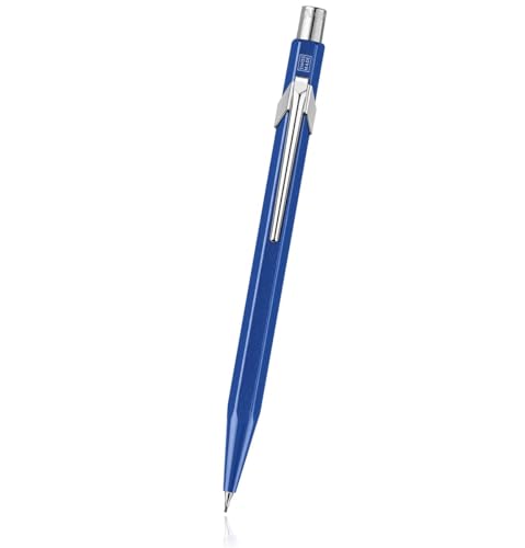 Caran d'Ache Metal-X Minenhalter Metallgehäuse Blau für 0,7 mm Bleistift-Minen, Länge: 12,5 cm, 0844.140