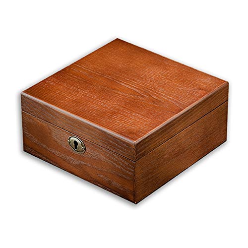 Qtrednrry Luxus Holz Uhren Box Uhren Halter Box für Uhren Top Schmuck Organizer Box Gitter Uhr Organizer Neu Quadrat