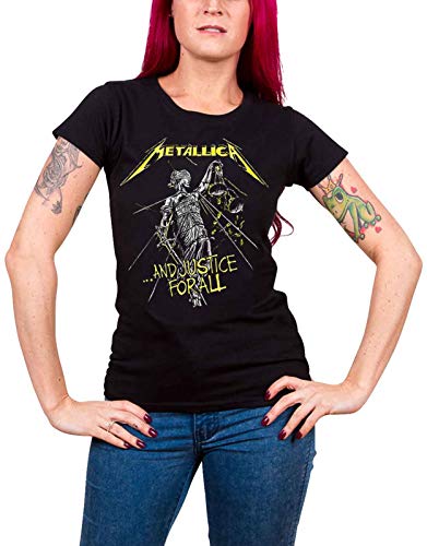 Metallica and Justice for All Tracks (Black) GirlieTS XL