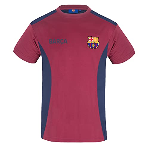 FC Barcelona - Herren Trainingstrikot aus Polyester - Offizielles Merchandise - Geschenk für Fußballfans - Rot - M