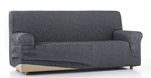 Zebra Textil Alexia Sofabezug, elastisch, Stoff, Grau, 3-Sitzer