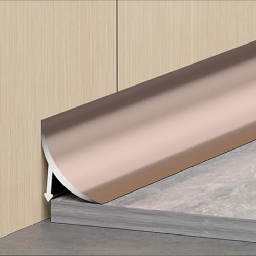 2 Holzbodenkantenstreifen aus Aluminiumlegierung, Pressstreifen-Fliesenkantenstreifen, Metalllinienkanten (Color : A)