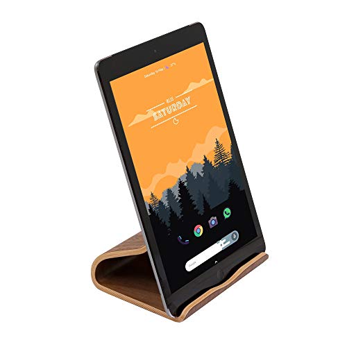 TERRATEC Holz eins, Tablet Ständer aus Echtholz, Für Tablets wie iPad, Galaxy Tab, Google Nexus und weitere