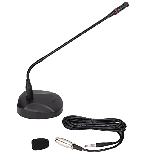 Schwanenhalsmikrofon,Tischmikrofon mit XLR auf 6,35mm Kabel für Konferenz-Webcast,Omnidirektionales Kondensatormikrofon für Konferenz,Webcast,Radioaufzeichnung.