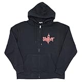 Slipknot Herren Kapuzenpullover 9 Point Star Back Print Reißverschluss schwarz