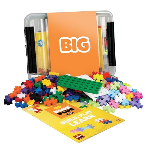 Plus-Plus 9603413 Kreativ-Bausteine Big Box, Geniales Konstruktionsspielzeug, 200 Teile