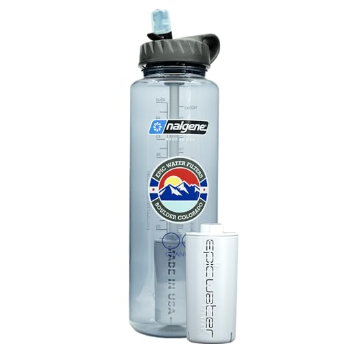 Epic Nalgene OG Grande | Water Bottle with Filter | USA Bottle and Filter | Dishwasher Safe | Filtered Water Bottle | Travel Water Bottle | BPA Free Water Bottle | Removes 99.99% Tap Water Impurities