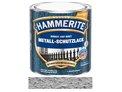 750 ml Hammerite Direkt auf Rost Metall-Schutzlack Silbergrau, Hammerschlag