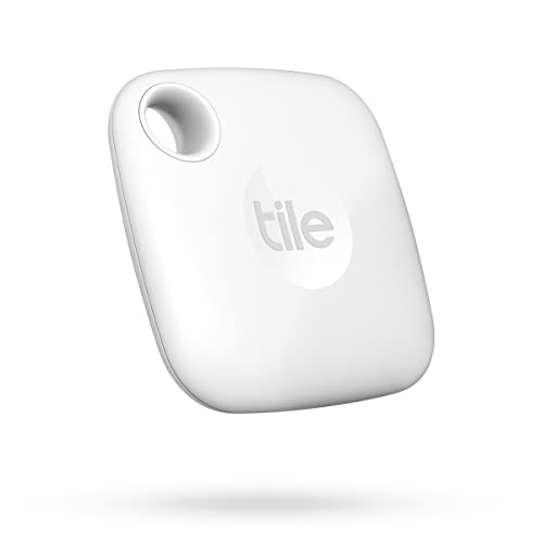 Tile Mate (2022) Bluetooth Schlüsselfinder, 1er Pack, 76m Reichweite, inkl. Community Suchfunktion, iOS und Android App, kompatibel mit Alexa und Google Home, weiß