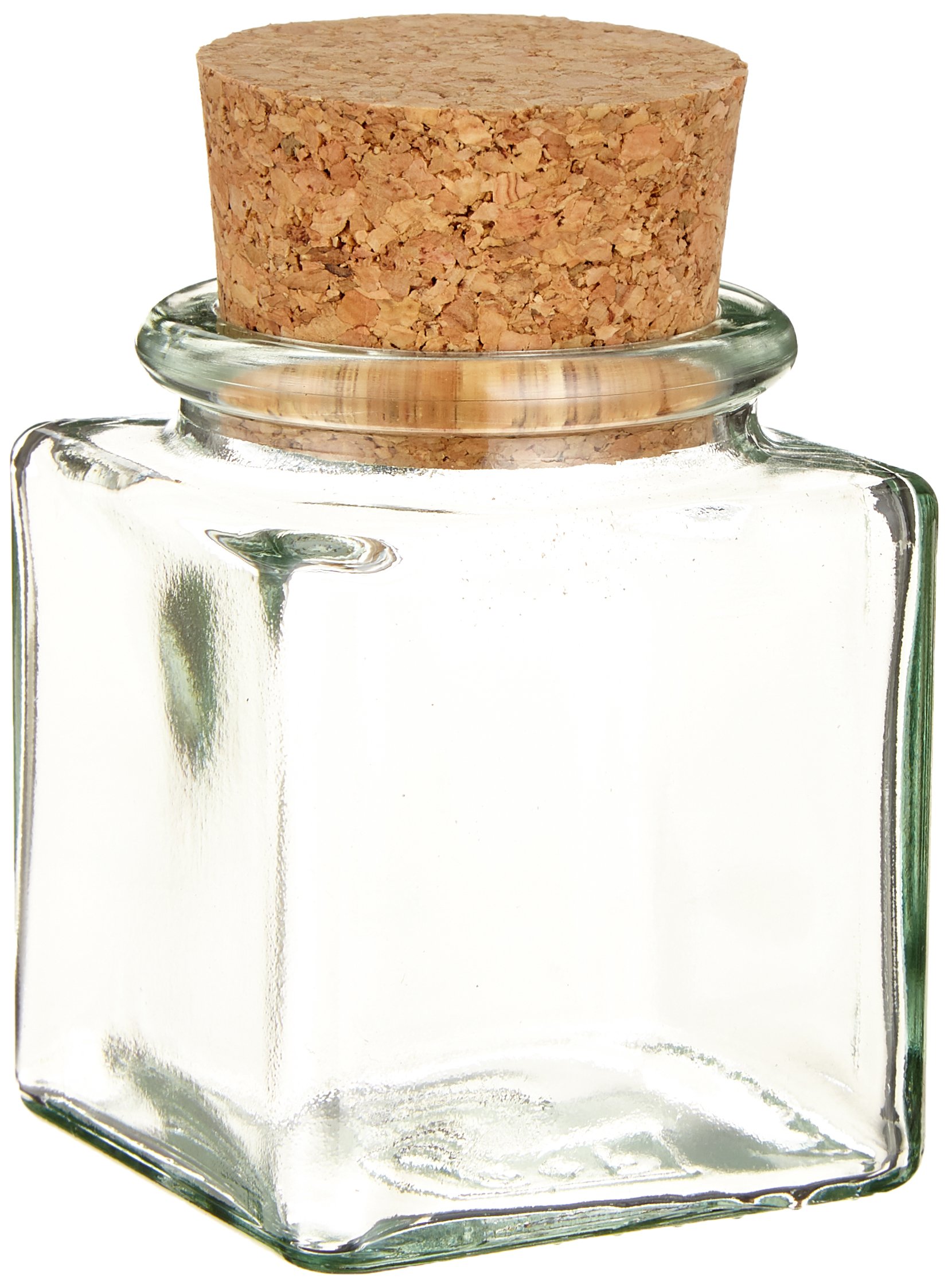 8 kleine Gewürzgläser / Glasdosen mit Korkverschluss für Gewürze, Salz, Kräuter, etc. ca. 100 ml - inkl. einer Gewürzschaufel aus Holz 7,5 cm