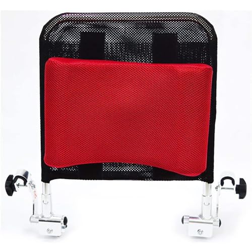 Tragbare Kommode Stuhl Kopfstütze Einstellbare Rollstuhl Hals Unterstützung Erwachsene Universal Rollstuhl Zubehör 16-20 Zoll,Rot
