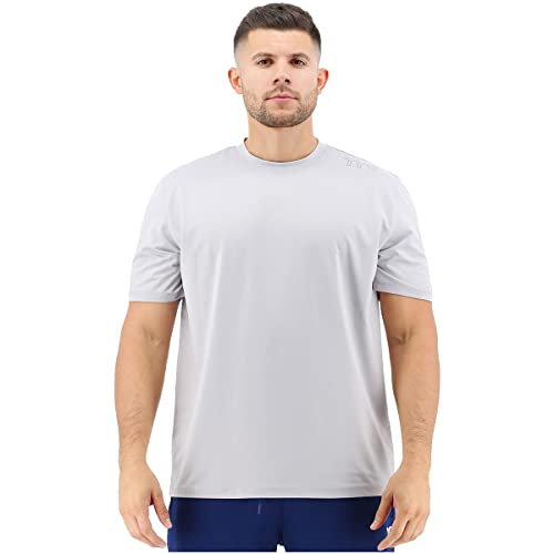 TYR Herren Kurzärmliges Sonnenschutzfaktor 50+ T-Shirt, hellgrau, Medium