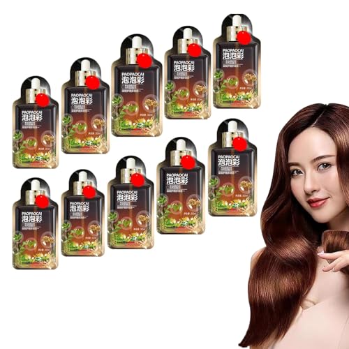 Satywig Hair Color, Plant Extract Non-damage Hair Dye Cream, Paopaocai Hair Dye, Plant Based Hair Dye Shampoo, Paopaocai Plant Hair Dye Cream (Coffee)