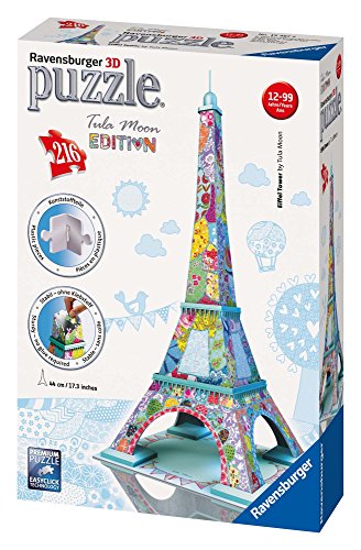 Ravensburger 12567 - Tula Moon Eiffelturm, 3D Puzzle - Bauwerke, 216 Teile
