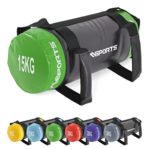 MSPORTS Power Bag Premium 5-30 kg Fitness Bag - Sandsack für Functional Fitness Gewichtssack (15 kg)
