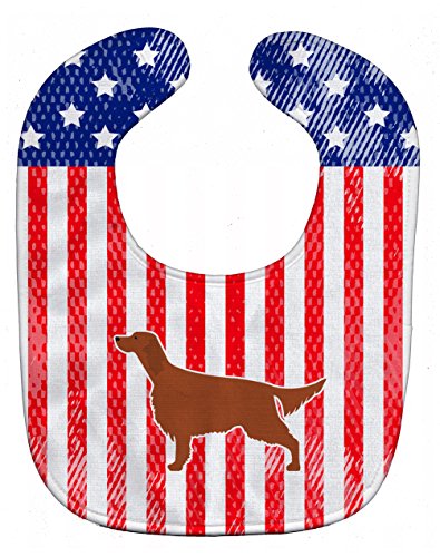 Caroline's Treasures BB3293BIB IUSA Patriotic Rish Setter Baby-Lätzchen, 25,4 x 33 cm, mehrfarbig