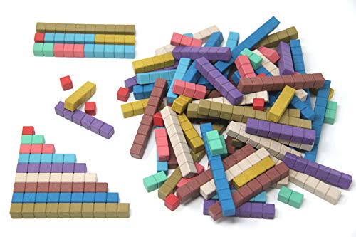 Wissner aktiv lernen 080508.000 100 RE-Wood-Rechenstäbe in 10 Montessori-Farben