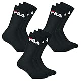 FILA 9 Paar Socken, Frottee Tennissocken mit Logobund, Unisex (3x 3er Pack) (Schwarz, 35-38 (3-5 UK))