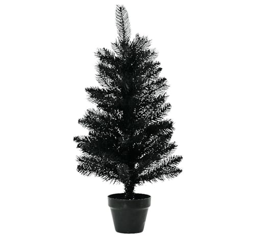 Weihnachtsbaum künstlich Schwarz Tannenbaum klein mit Topf Weihnachtsdeko 60cm