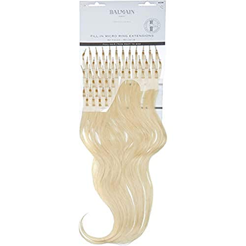 Balmain Micro Ring Extensions Human Hair 50 Stück 40 Cm Länge Farbe Hellblond #L10
