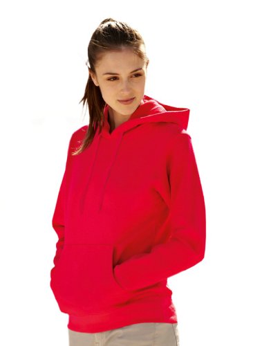 Lady-Fit Hooded Sweat - Farbe: Red - Größe: XXL