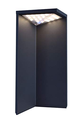Deko-Light LED Solar Standlampe Stehleuchte Wandleuchte Wandlampe Bewegungsmelder Samas (Grau, Stand 340 Lugh)