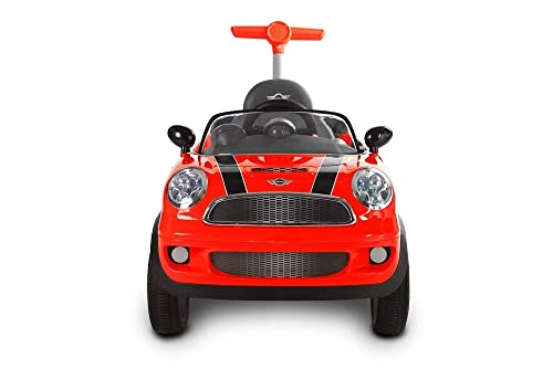 ROLLPLAY Push Car mit ausziehbarer Fußstütze, Für Kinder ab 1 Jahr, Bis max. 20 kg, MINI Cooper, Rot