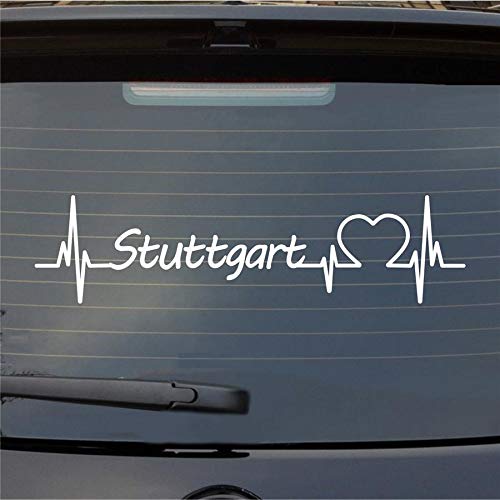 Hellweg Druckerei Stuttgart Herz Puls Stadt Liebe Auto Aufkleber Sticker Heckscheibenaufkleber