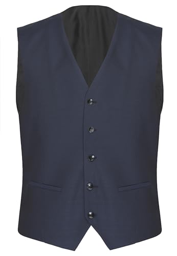 CG - Club of Gents Herren Anzugweste Carlton Blau ohne Ärmel mit Taschen blau,Größe 56